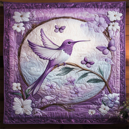 Purple Hummingbird WJ0801017CL Quilt