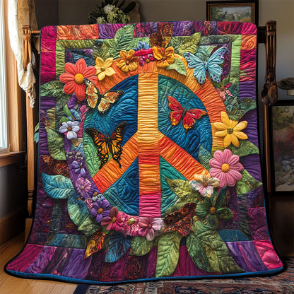 Peace Sign Flower WX2402089CL Quilt