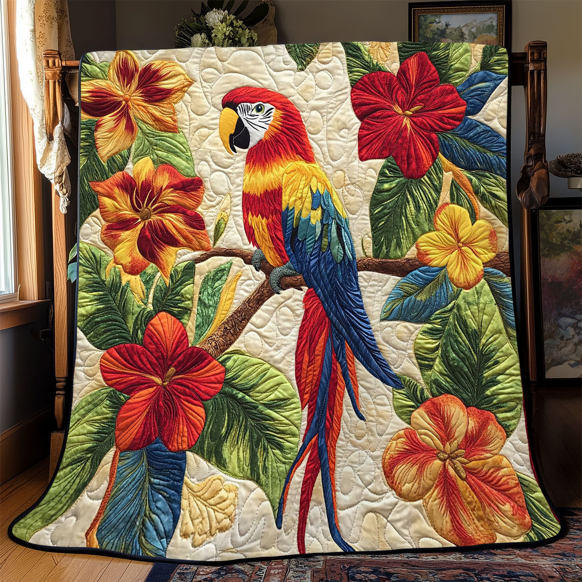 Scarlet Macaw Haven WJ2101023CL Quilt