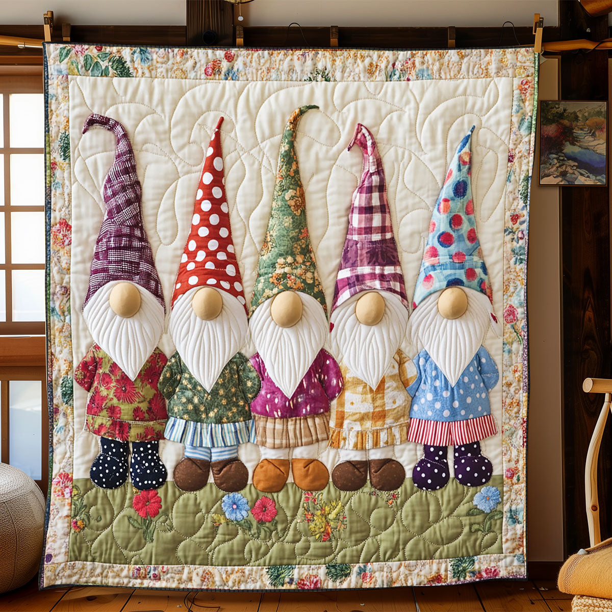 Gnome Gathering WJ2301013CL Quilt