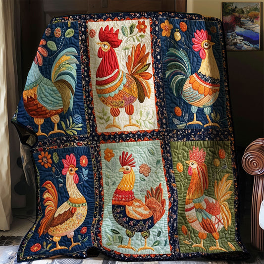 Folk Charm Chicken WJ0601003CL Quilt