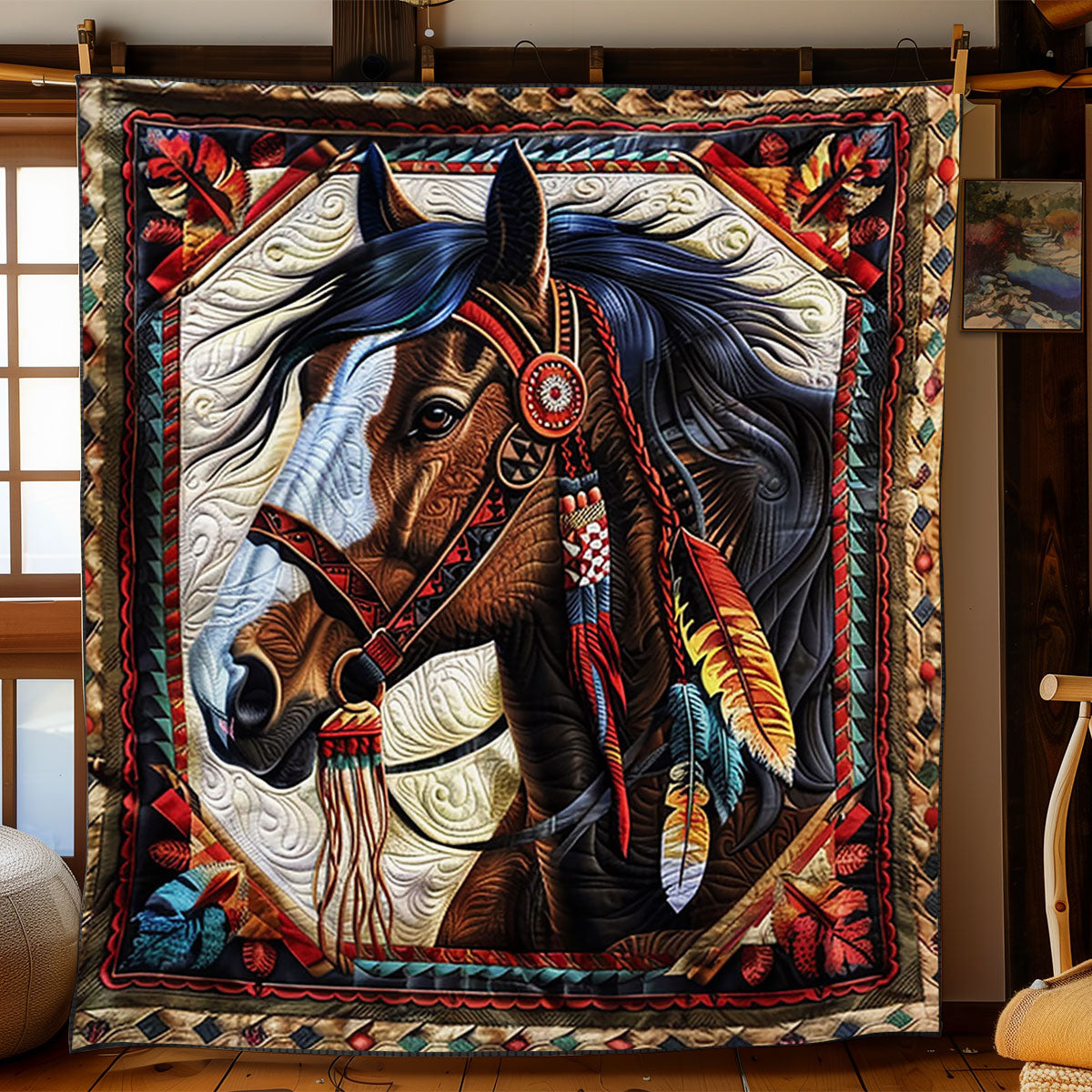 Native Horse WJ0502017CL Quilt