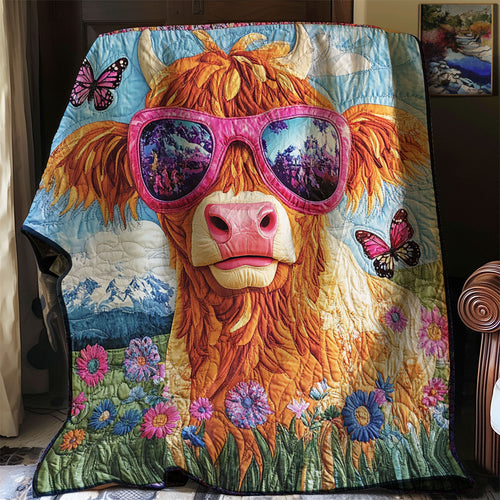 Groovy Highland Cow WJ2201017CL Quilt