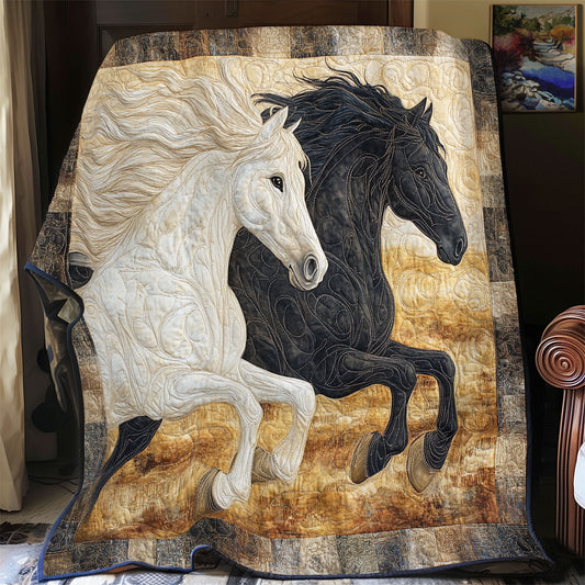 Black White Horse WX0601004CL Quilt