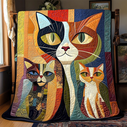 Cat Family WX1801002CL Quilt