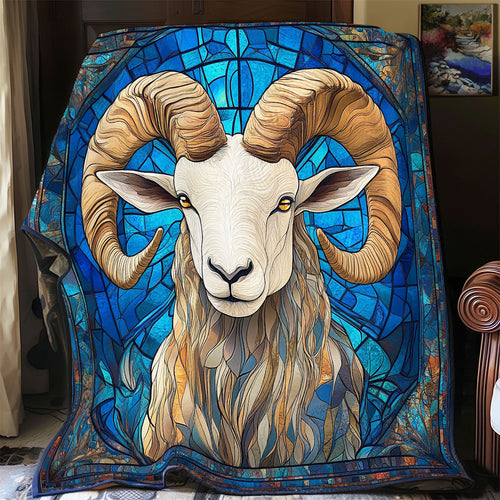 Regal Ram Portrait WX1401037CL Quilt