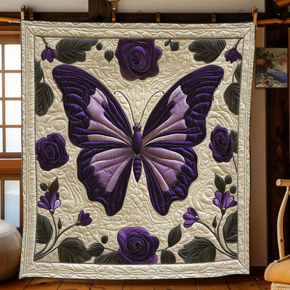 Purple Butterfly WJ1702018CL Quilt