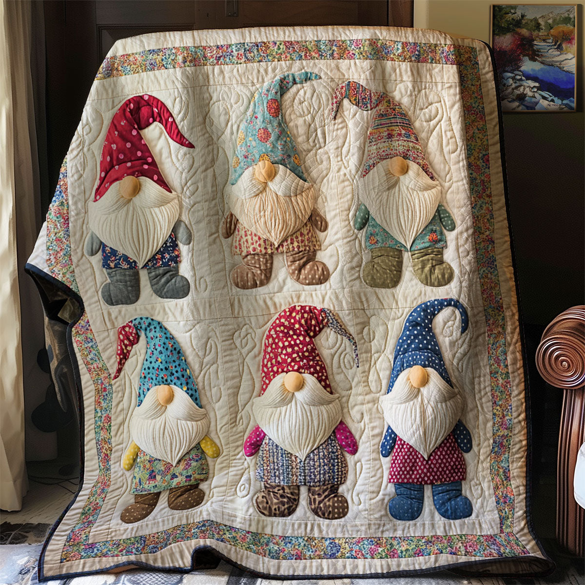 Gnome Gathering WJ2301014CL Quilt