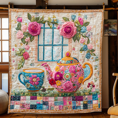 Floral Teapot WJ2201013CL Quilt