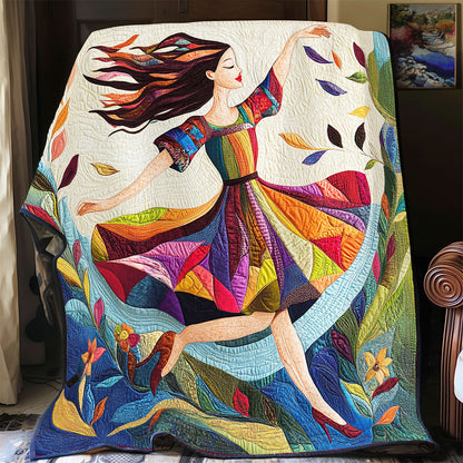 Happy Woman Dancing WX1401020CL Quilt