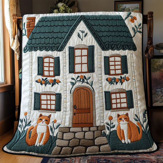 Cozy Cottage Cat WJ1902006CL Quilt