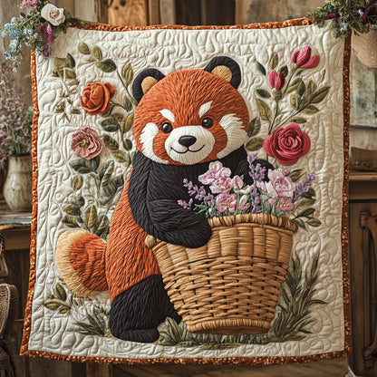 Flower Red Panda WJ1802008CL Quilt