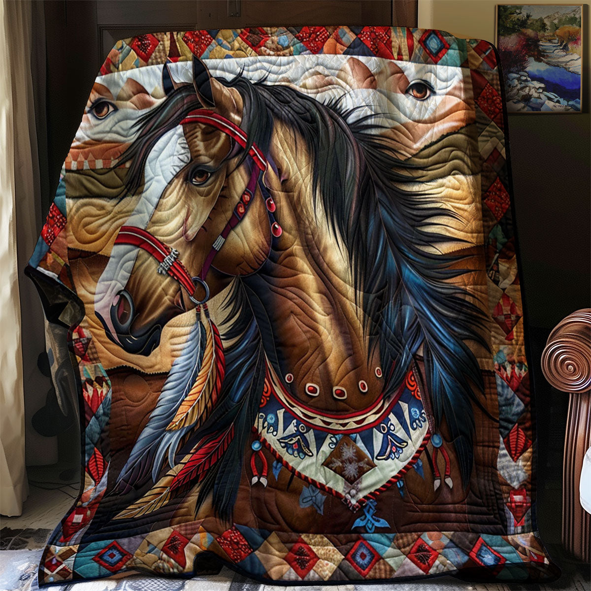 Native Horse WJ0602021CL Quilt