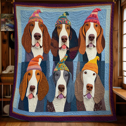 Cute Basset Hound WX0301029CL Quilt