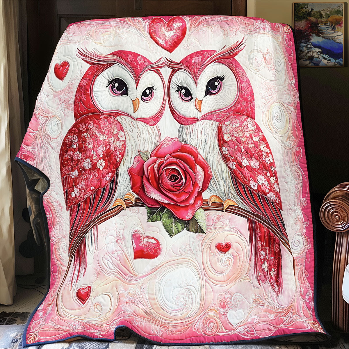 Owl Valentine WX0701034CL Quilt