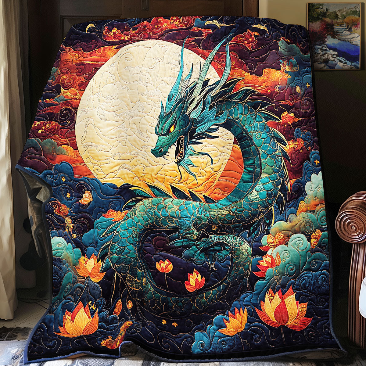 Asian Dragon WX0301006CL Quilt