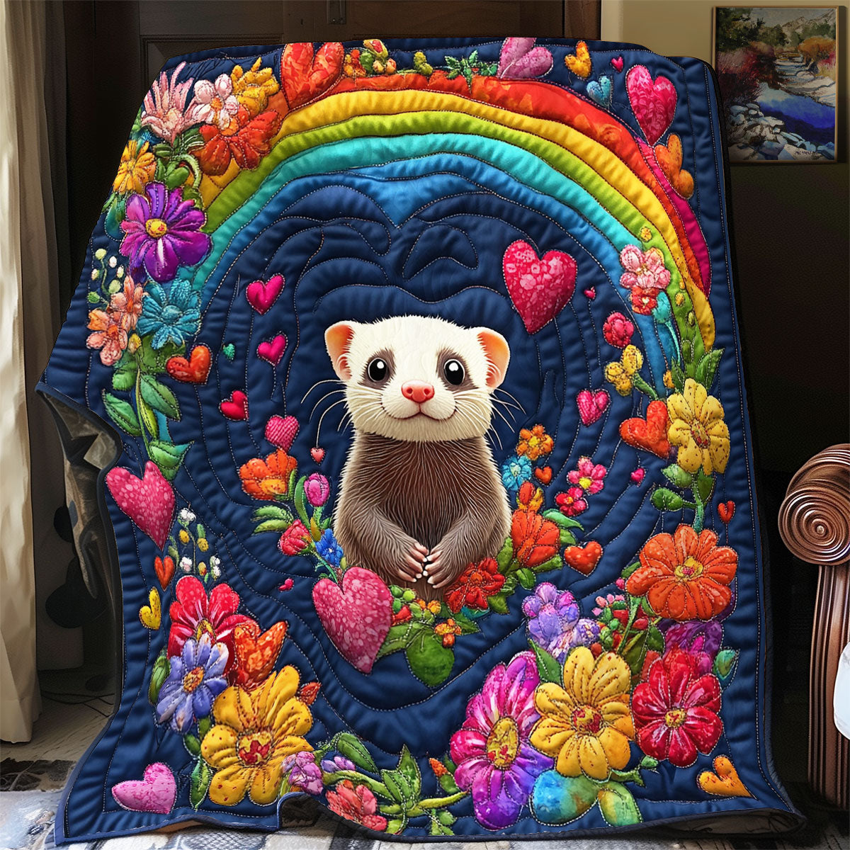 Adorable Ferret WX1401002CL Quilt