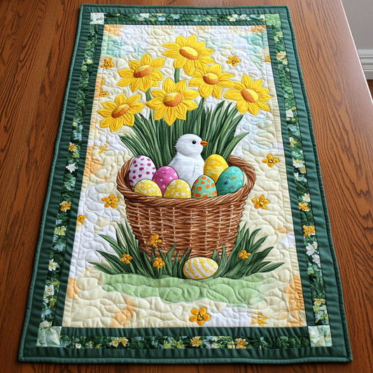 Easter Chick WJ1103047CL Quilted Table Runner