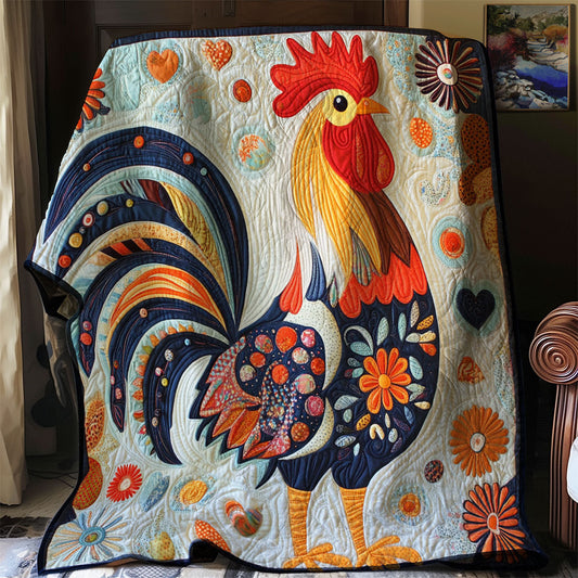 Folk Art Chicken WJ1303008CL Quilt