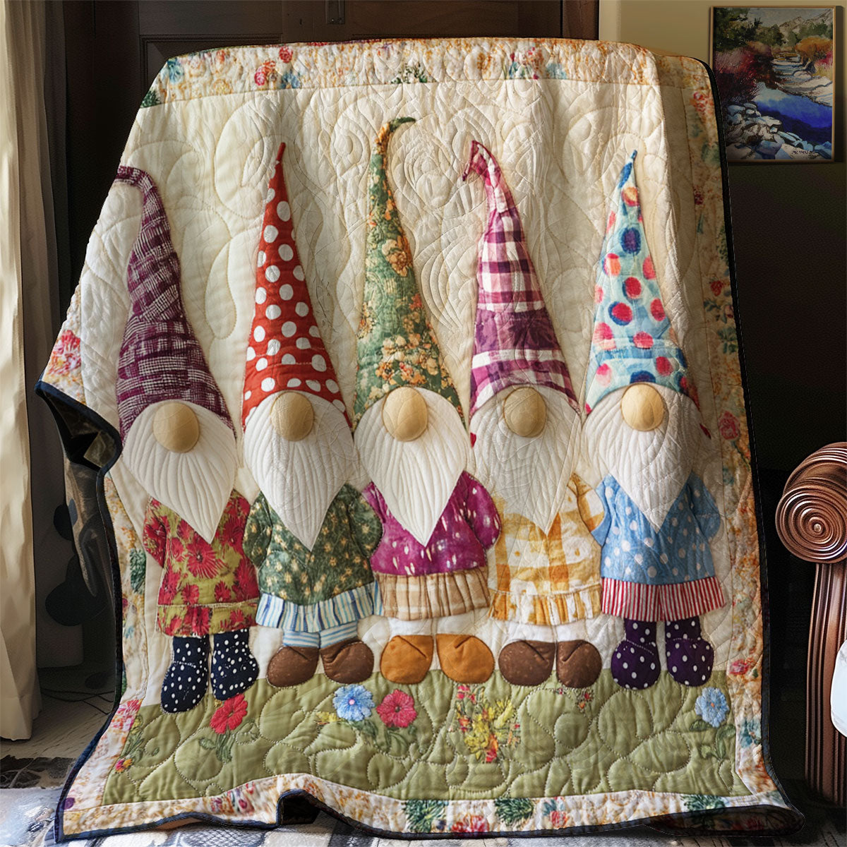 Gnome Gathering WJ2301013CL Quilt