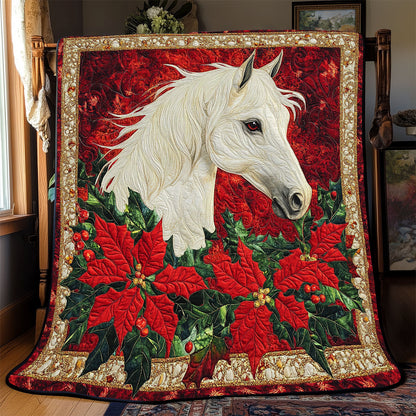 Horse Poinsettia WX2301014CL Quilt