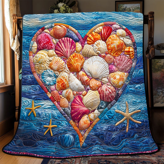 Seashell Heart WX2702110CL Quilt