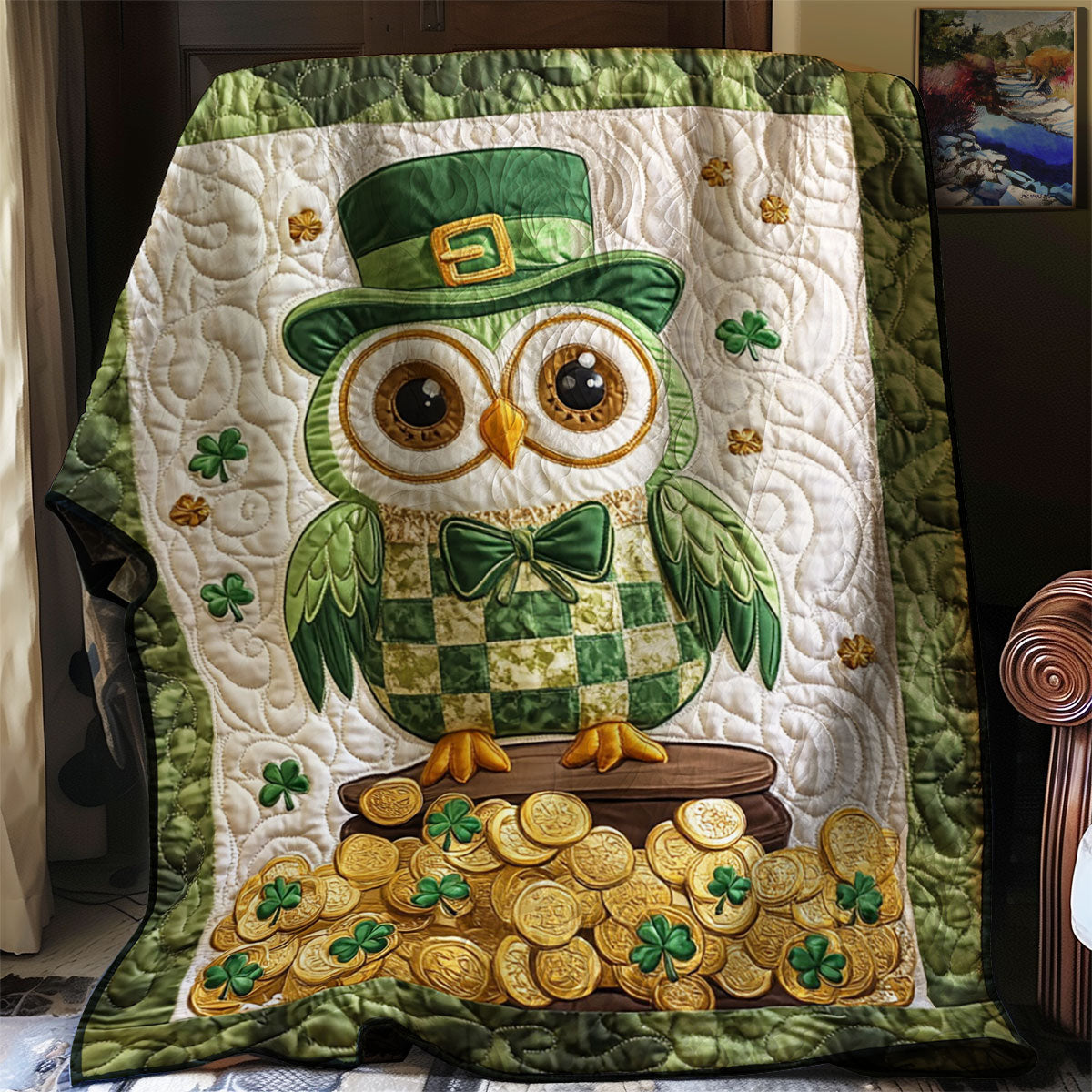 Patrick’s Lucky Owl WJ1501019CL Quilt