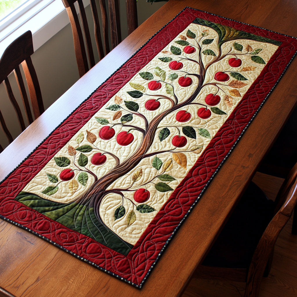 Apple Tree WJ1103044CL Quilted Table Runner