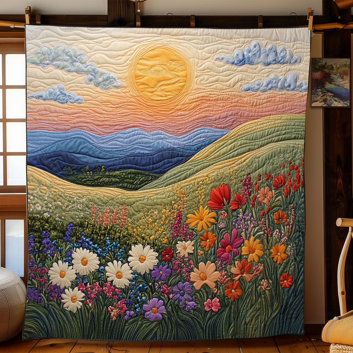 Sunrise And Wildflower WJ2002021CL Quilt