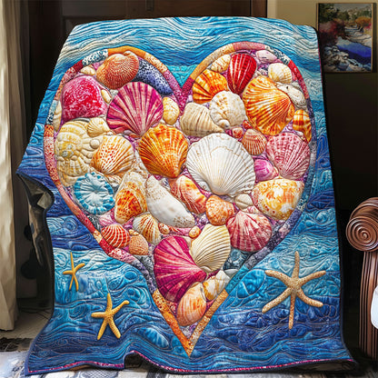 Seashell Heart WX2702110CL Quilt