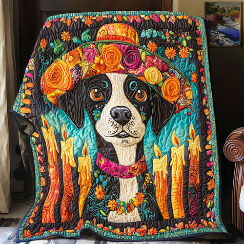 Day Of The Dead Dog WX0401016CL Quilt