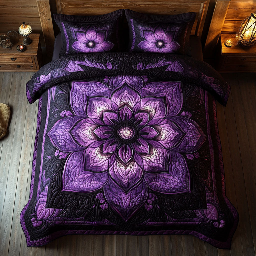 Purple Bloom WX0701086CL Duvet Cover Set