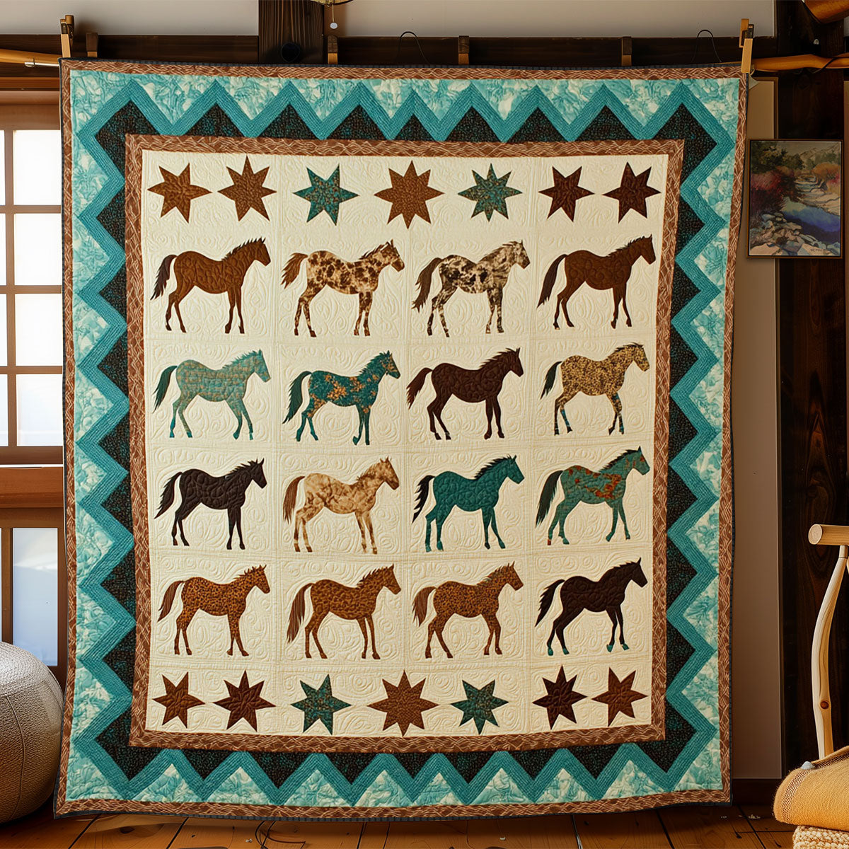 Native Horse WJ0502016CL Quilt