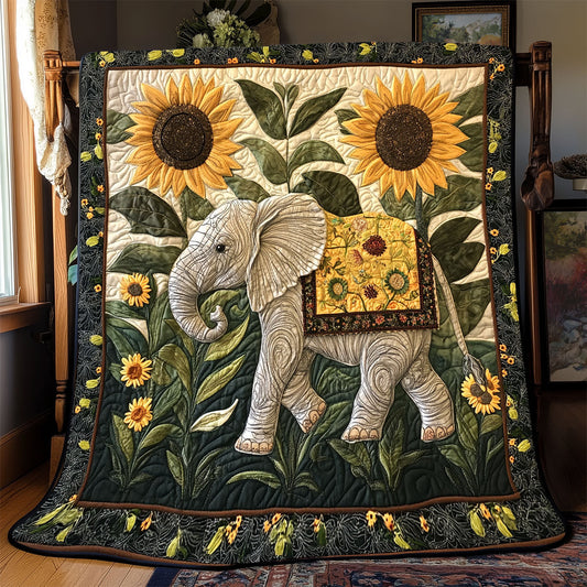 Sunflower Elephant WX2702115CL Quilt