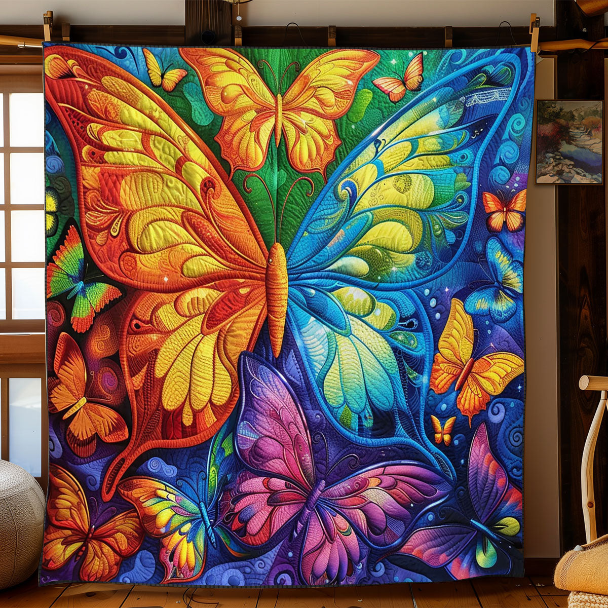 Colorful Butterfly WJ0701005CL Quilt