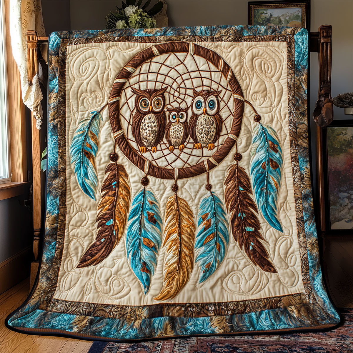 Native Dreamcatcher Owl WJ1601013CL Quilt