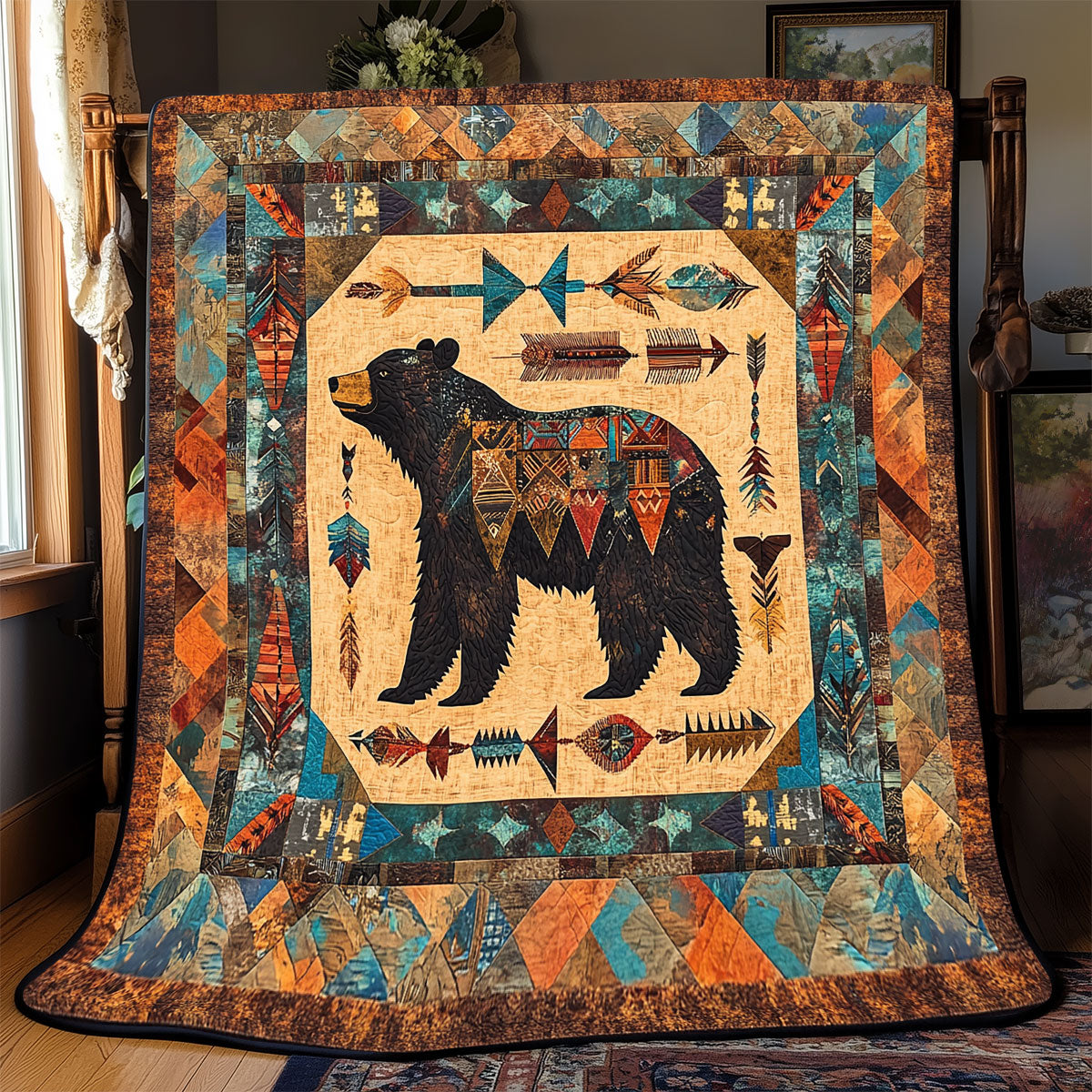 Bear Native American WX1701010CL Quilt