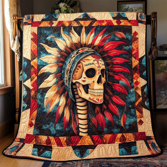 Skull Native American WX0302065CL Quilt