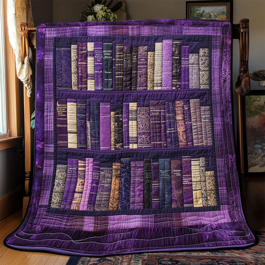 Purple Bookshelf WX1802036CL Quilt