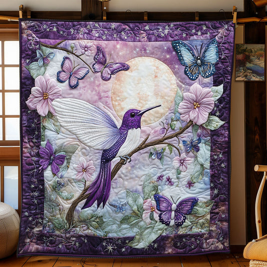 Purple Hummingbird WJ1501021CL Quilt