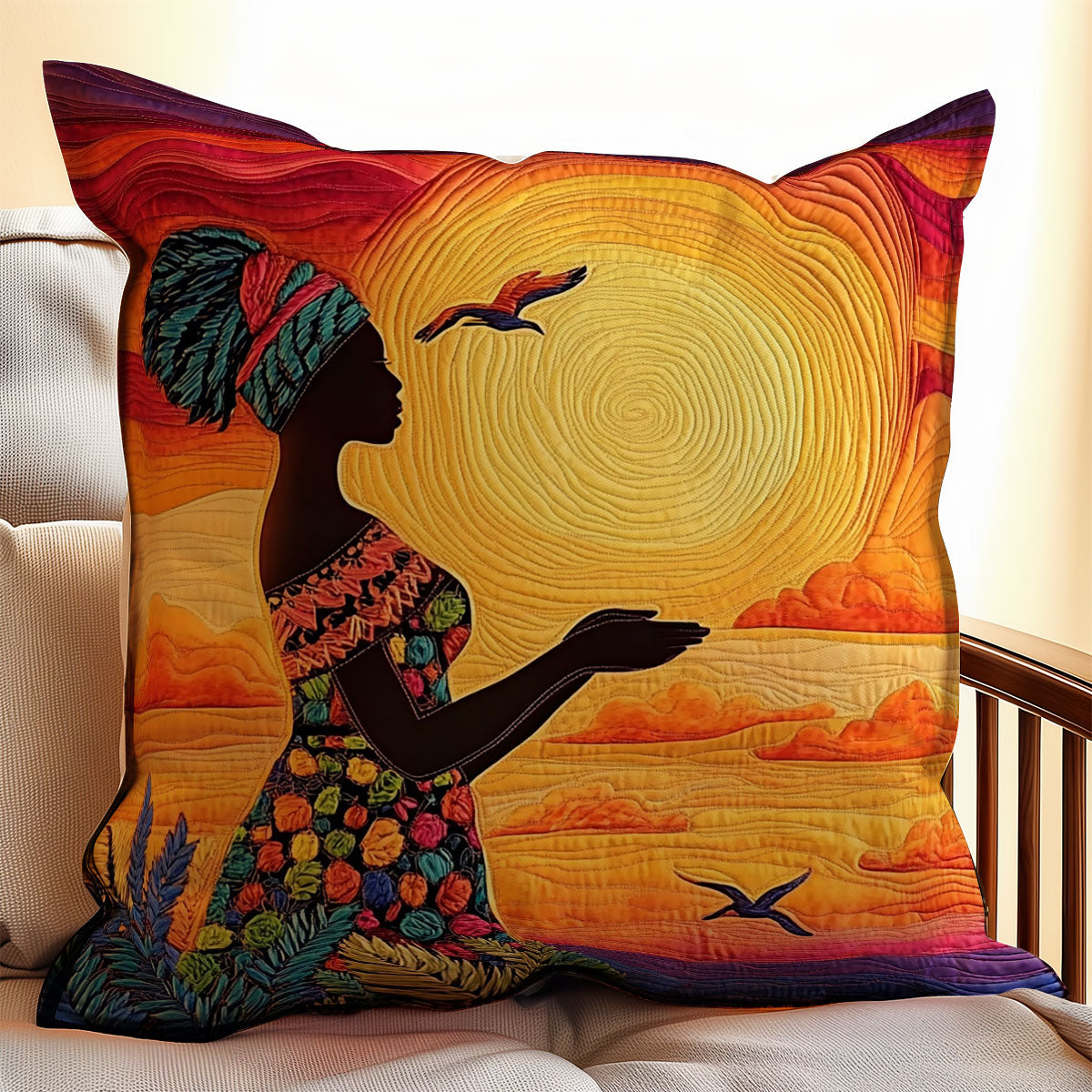 Africa Woman WX0501084CL Quilt Pillow Case