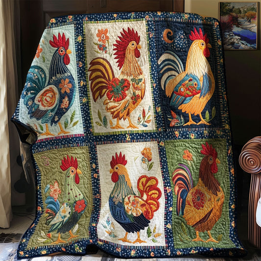 Folk Charm Chicken WJ0401006CL Quilt