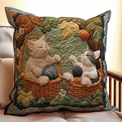 Adorable Cat WX2802057CL Quilt Pillow Case