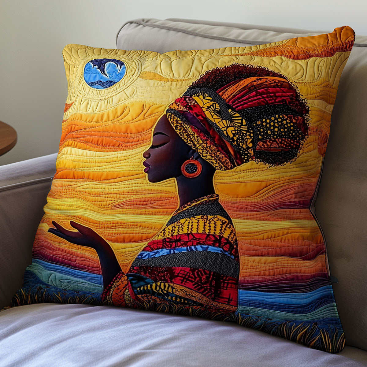 Africa Woman WX0501086CL Quilt Pillow Case