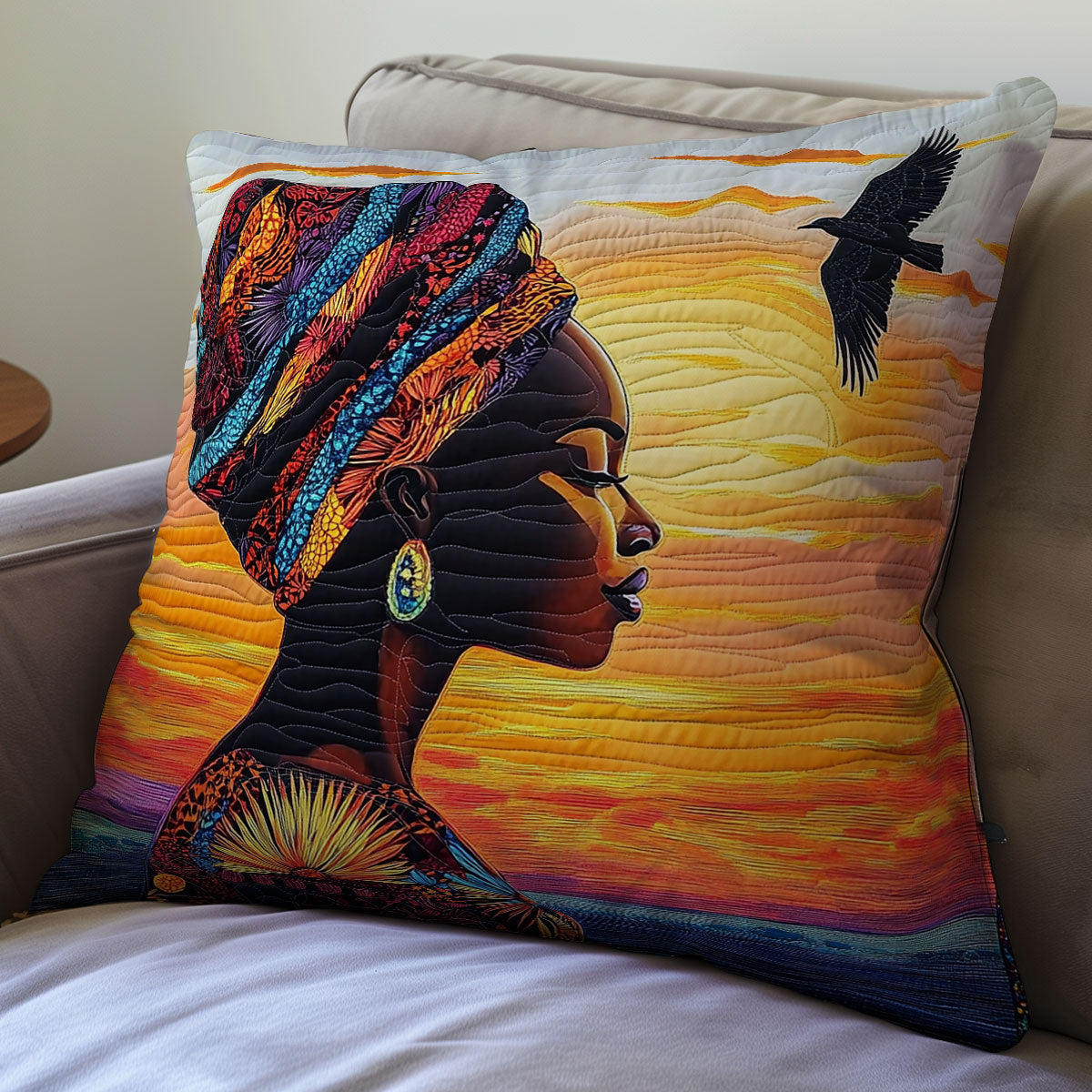 Africa Woman WX0501087CL Quilt Pillow Case