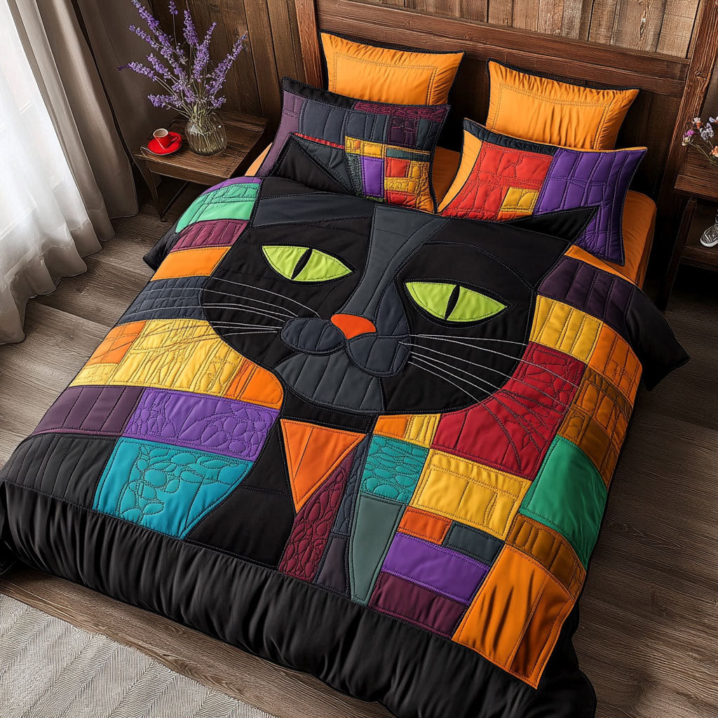 Black Cat Patchwork WJ0703034CL Duvet Cover Set