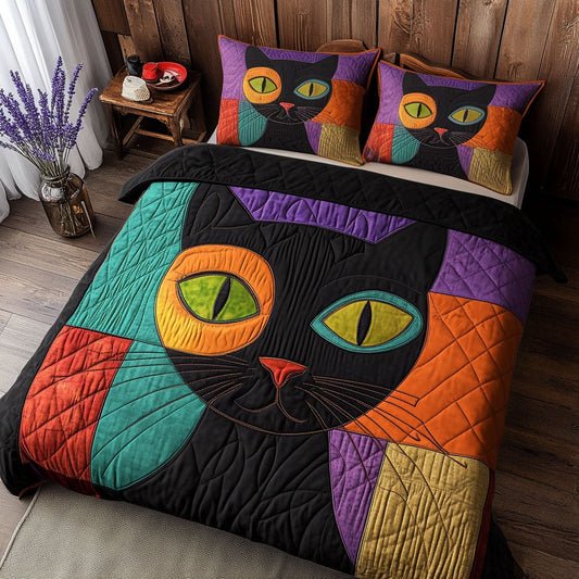 Black Cat Patchwork WJ0803036CL Duvet Cover Set