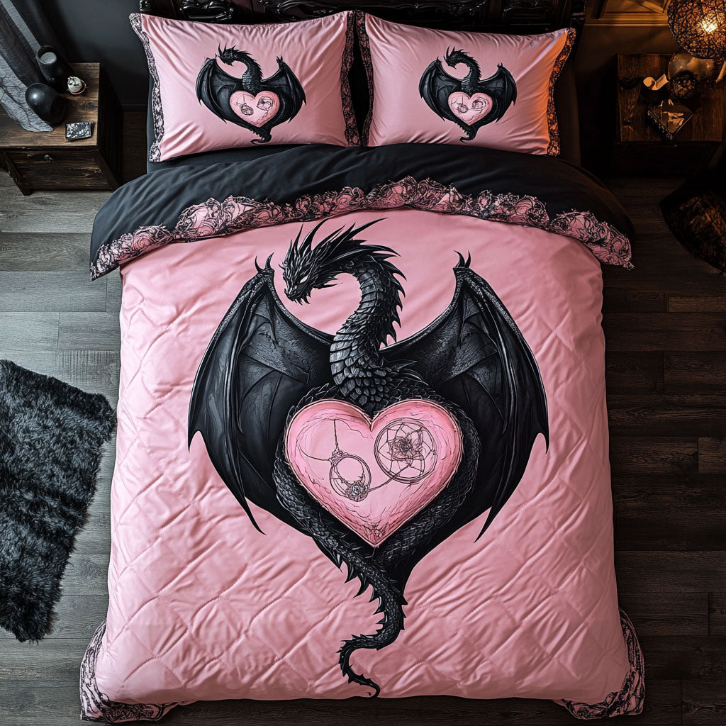 Black Dragon Valentine WX1002002CL Duvet Cover Set