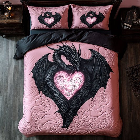 Black Dragon Valentine WX1002004CL Duvet Cover Set