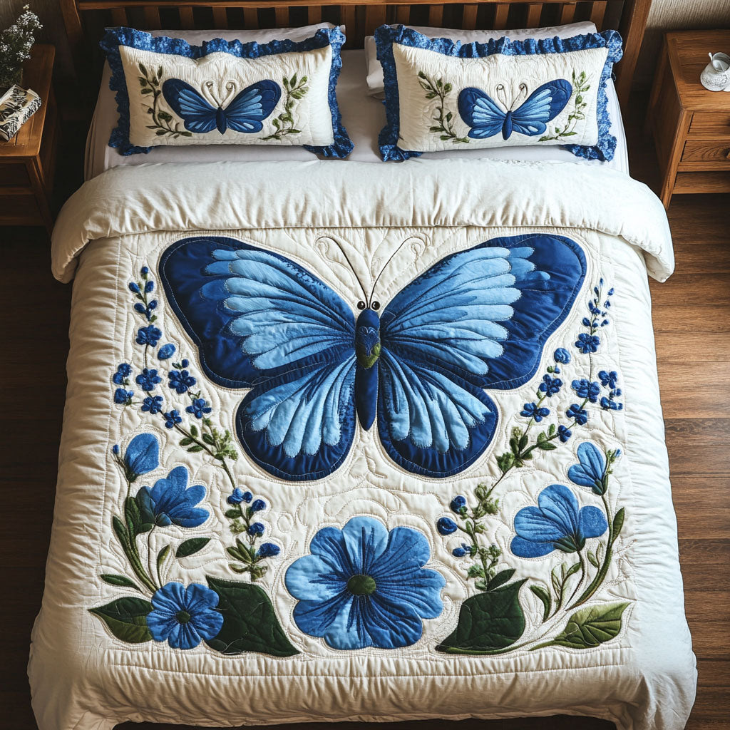 Blue Butterfly WX1302410CL Duvet Cover Set